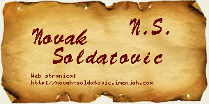 Novak Soldatović vizit kartica